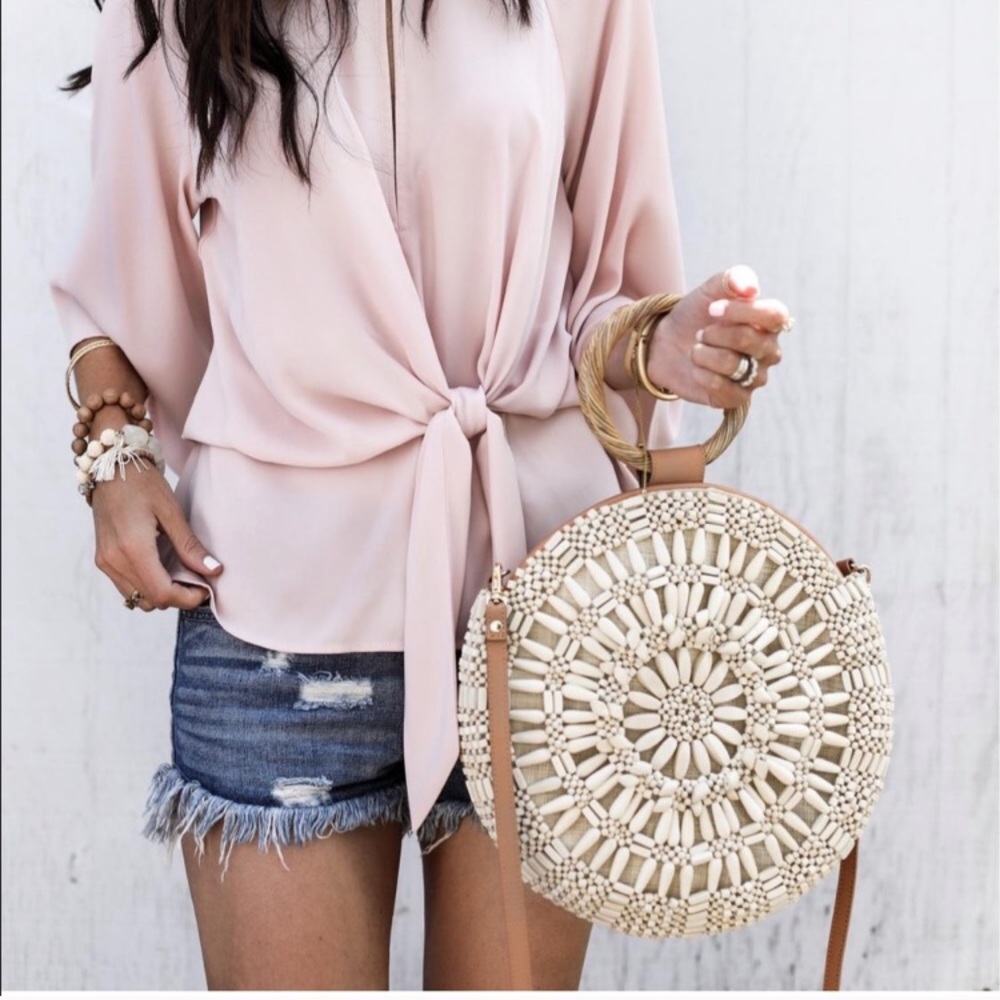 Topshop pink blouse